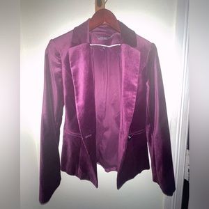 WHBM Velvet Blazer, Size 2 , Plum Purple, NWOT